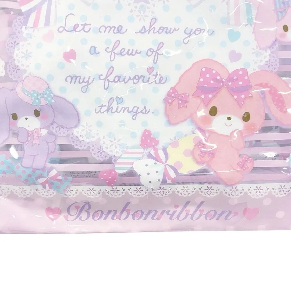 Sanrio BonBonRibbon Candy Vinyl Tote Bag w/Snap Pink Bow Cute 2012, 2015 Rare - Picture 8 of 12